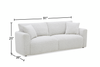 Waverly 90.94” Contemporary Fabric Sofa with Removable Back Cushion - Linen | Sofa contemporain Waverly de 90,94 po en tissu avec coussin de dossier amovible - lin