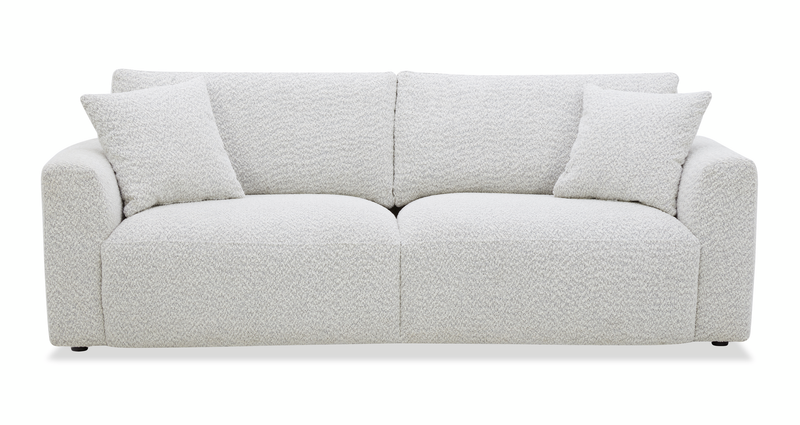 Waverly 90.94” Contemporary Fabric Sofa with Removable Back Cushion - Linen