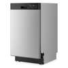 Whirlpool 18" 48 dBA Front Control with Triple Spray Arms Dishwasher - Stainless Steel - WDFS5118SS | Lave-vaisselle Whirlpool de 18 po et de 48 dBA avec commandes à l’avant et bras gicleurs triples - acier inoxydable - WDFS5118SS