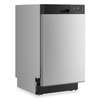 Whirlpool 18" 48 dBA Front Control with Triple Spray Arms Dishwasher - Stainless Steel - WDFS5118SS | Lave-vaisselle Whirlpool de 18 po et de 48 dBA avec commandes à l’avant et bras gicleurs triples - acier inoxydable - WDFS5118SS