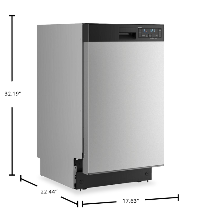 Whirlpool 18\" 48 dBA Front Control with Triple Spray Arms Dishwasher - Stainless Steel - WDFS5118SS