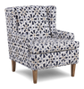 Made in Canada Sofa Lab Customizable Wingback 30" Fabric Accent Chair – Indigo Accent Fabric | Fauteuil d’appoint à oreilles personnalisable de Sofa Lab de 30 po fabriqué au Canada en tissu - tissu décoratif Indigo