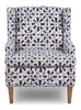 Made in Canada Sofa Lab Customizable Wingback 30" Fabric Accent Chair – Indigo Accent Fabric | Fauteuil d’appoint à oreilles personnalisable de Sofa Lab de 30 po fabriqué au Canada en tissu - tissu décoratif Indigo