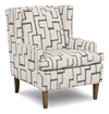 Made in Canada Sofa Lab Customizable Wingback 30\" Fabric Accent Chair – Tar Accent Fabric 