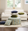 Made in Canada Customizable Sofa Lab Round 38" Fabric Ottoman – Capri Accent Fabric  | Pouf courbé personnalisable de Sofa Lab de 38 po fabriqué au Canada en tissu - tissu décoratif Capri
