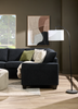 Made in Canada Customizable Sofa Lab Arc 3 Piece Left-Facing Fabric Sectional with Chaise - Teddy Raven | Sofa sectionnel de gauche 3 pièces avec fauteuil long personnalisable Arc de Sofa Lab fabriqué au Canada en tissu - Teddy Raven