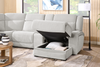 Shaquille O’Neal Home Legacy 6-Piece Left-Facing Power Reclining Sectional with Shaq-o-pedic Comfort - Grey  | Sofa sectionnel de gauche à inclinaison électrique Legacy de Shaquille O’Neal Home 6 pièces avec confort Shaq-o-pedic - gris  | LEGAFLS6