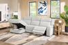 Shaquille O’Neal Home Legacy 3-Piece Left-Facing Power Reclining Sectional with Shaq-o-pedic Comfort - Grey  | Sofa sectionnel de gauche à inclinaison électrique Legacy de Shaquille O’Neal Home 3 pièces avec confort Shaq-o-pedic - gris