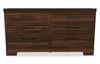 Yorkdale 5pc Bedroom Set with 6-Drawer Storage Bed, Dresser & Mirror, Walnut Brown - Queen Size | Ensemble de chambre à coucher Yorkdale 5 pièces avec lit de rangement à 6 tiroirs, commode et miroir, brun noyer - format grand lit