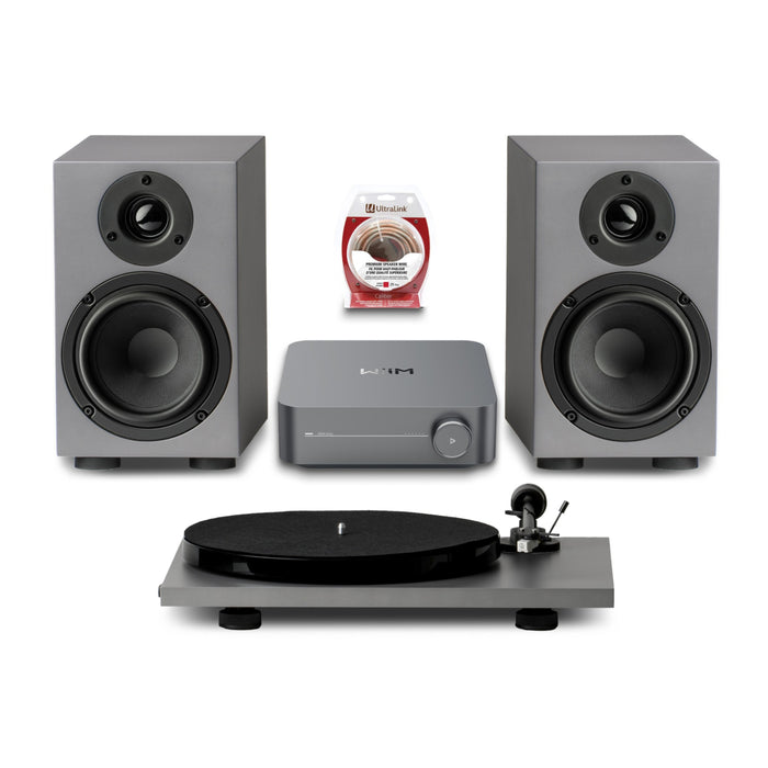 Pro-Ject & WiiM E1 Phono SE Turntable, Speakers, Amp & Ultralink Wire Bundle  - PJ97286718