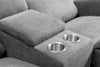 Quest 73" Chenille Fabric Power Reclining Loveseat - Grey | Causeuse à inclinaison électrique Quest de 73 po en tissu de chenille - gris