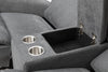 Quest 73" Chenille Fabric Power Reclining Loveseat - Grey | Causeuse à inclinaison électrique Quest de 73 po en tissu de chenille - gris