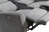 Quest 73" Chenille Fabric Power Reclining Loveseat - Grey | Causeuse à inclinaison électrique Quest de 73 po en tissu de chenille - gris