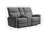 Quest 73" Chenille Fabric Power Reclining Loveseat - Grey | Causeuse à inclinaison électrique Quest de 73 po en tissu de chenille - gris