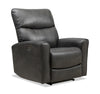Quest 36.5\" Leather-Look Fabric Power Reclining Chair - Grey