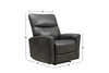 Quest 36.5" Leather-Look Fabric Power Reclining Chair - Grey | Fauteuil à inclinaison électrique Quest de 36,5 po en cuir contrecollé - gris