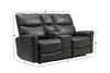 Quest 73" Leather-Look Fabric Power Reclining Loveseat - Grey | Causeuse à inclinaison électrique Quest de 73 po en cuir contrecollé - gris