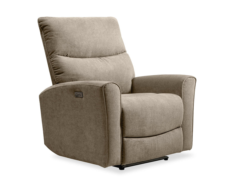 Quest 36.5\" Chenille Fabric Power Reclining Chair - Cobblestone