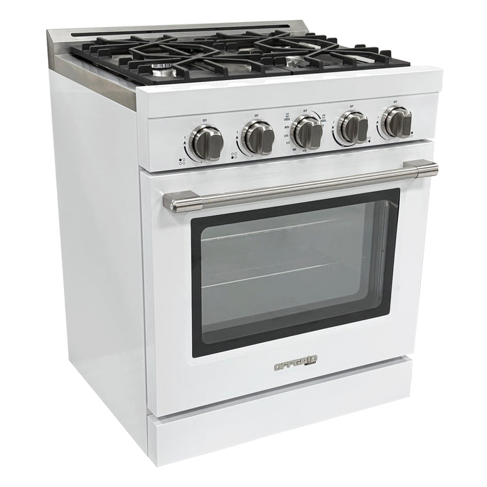 Unique Appliances Classic Retro 30” Propane Gas Range – White - UGP-R30OCLPW