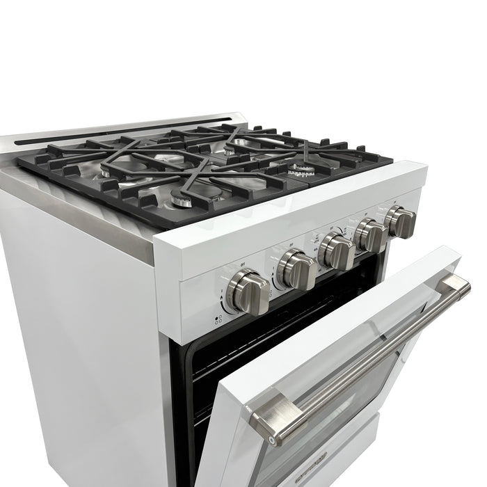 Unique Appliances Classic Retro 30” Propane Gas Range – White - UGP-R30OCLPW
