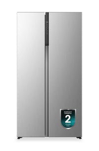 Hisense 36” 19.2 Cu. Ft. Silver Side-by-Side Refrigerator with Recessed Handle – Stainless Steel - RS19C2ASD 
