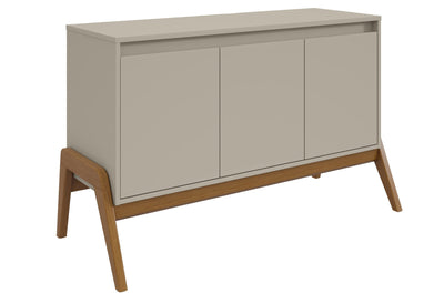 Manhattan Comfort Mid-Century Modern Gales 48.50” Sideboard with Solid Wood Legs - Greige|Desserte Gales de Manhattan Comfort de 48,50 po de style moderne du milieu du 20e siècle avec pattes en bois massif - greige