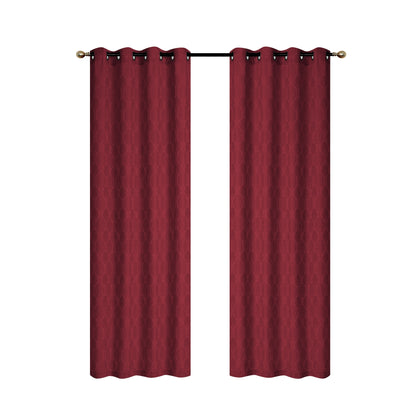 Jacquard Panel Tree Burgundy 84" - Set of 2|Rideau de 84 po bourgogne en jacquard à motif d’arbres - ensemble de 2