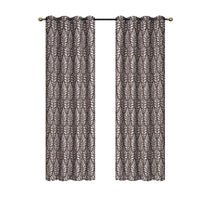 Embroidered Panel Fern Chocolate 96