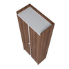 Manhattan Comfort Mid-Century Modern Ratzer Storage Cabinet with 11 Shelves - Brown & White|Armoire de rangement Ratzer de Manhattan Comfort de style moderne du milieu du 20e siècle avec 11 tablettes - brune et blanche