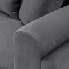 Manhattan Comfort Contemporary Edmonda Velvet Sofa with Pillows - Dark Grey|Sofa contemporain Edmonda de Manhattan Comfort en velours avec coussins - gris foncé