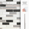 Smart Tiles Peel and Stick 4-Sheet 10 x 9 Backsplash - Muretto Alaska|Dosseret Smart Tiles peler et coller 10 x 9, 4 feuilles - Muretto Alaska