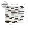 Smart Tiles Peel and Stick 4-Sheet 10 x 9 Backsplash - Muretto Alaska|Dosseret Smart Tiles peler et coller 10 x 9, 4 feuilles - Muretto Alaska