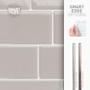 Smart Tiles Peel and Stick 4-Sheet 12 x 9 Backsplash - Metro Cassandra|Dosseret Smart Tiles peler et coller 12 x 9, 4 feuilles - Metro Cassandra