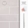 Smart Tiles Peel and Stick 2-Sheet 23 x 11 Backsplash - Oslo Grey|Dosseret Smart Tiles peler et coller 23 x 11, 2 feuilles - Oslo Grey
