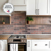 Smart Tiles Peel and Stick 2-Sheet 21 x 11 Backsplash - Brik Porto|Dosseret Smart Tiles peler et coller 21 x 11, 2 feuilles - Brik Porto