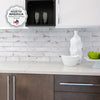 Smart Tiles Peel and Stick 2-Sheet 21 x 11 Backsplash - Brik Toscana|Dosseret Smart Tiles peler et coller 21 x 11, 2 feuilles - Brik Toscana