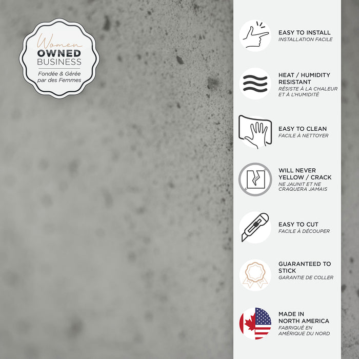 Smart Tiles Peel and Stick 2-Sheet 23 x 12 Backsplash - Blok Grey