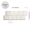 Smart Tiles Peel and Stick 2-Sheet 22 x 8 Backsplash - Square Velden|Dosseret Smart Tiles peler et coller 22 x 8, 2 feuilles - Square Velden