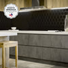 Smart Tiles Peel and Stick 2-Sheet 22 x 8 Backsplash - Square Berlin|Dosseret Smart Tiles peler et coller 22 x 8, 2 feuilles - Square Berlin