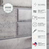 Smart Tiles Peel and Stick 2-Sheet 23 x 11 Backsplash - Pietra Pozzuoli|Dosseret Smart Tiles peler et coller 23 x 11, 2 feuilles - Pietra Pozzuoli