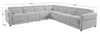 Cindy Crawford Home Aspen 5-Piece Power Reclining Sectional with Adjustable Headrests and USB Port - Silver | Sofa sectionnel à inclinaison électrique Aspen de Cindy Crawford Home 5 pièces avec appuie-têtes électriques et port USB - argenté