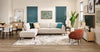 Horizon 2-Piece Left-Facing Fabric Sectional with Wood Base and Legs - Stone | Sofa sectionnel de gauche Horizon 2 pièces en tissu avec base et pattes en bois - pierre