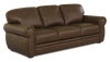 Chateau d’Ax Porto 90\" 100% Genuine Leather Sofa  - Chocolate 
