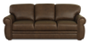 Chateau d’Ax Porto 90" Traditional Genuine Leather Sofa  - Chocolate | Sofa traditionnel Porto de Château d’Ax de 90 po en cuir véritable - chocolat