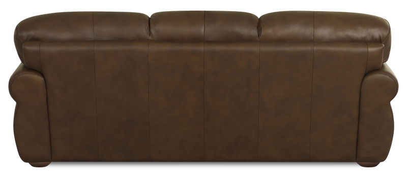 Chateau d’Ax Porto 90\" 100% Genuine Leather Sofa  - Chocolate 