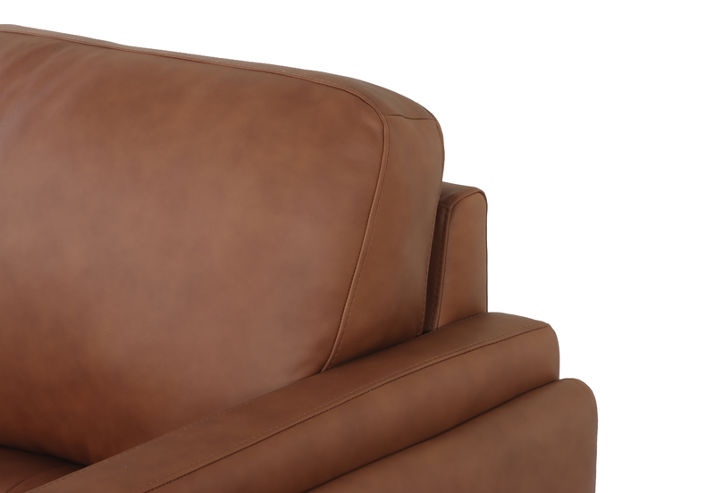 Chateau d’Ax Venice 91\" 100% Genuine Leather Sofa – Light Brown