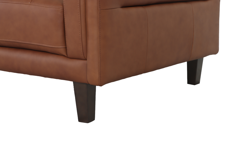 Chateau d’Ax Venice 91\" 100% Genuine Leather Sofa – Light Brown