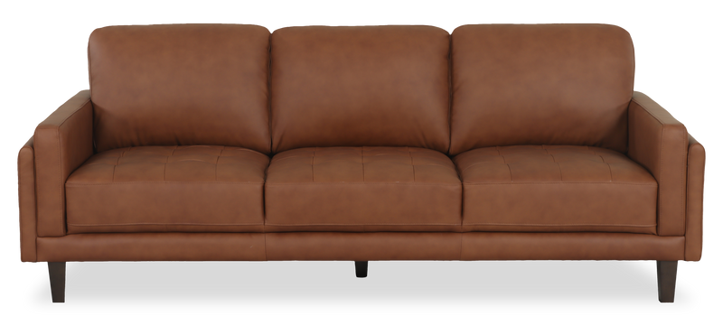 Chateau d’Ax Venice 91\" 100% Genuine Leather Sofa – Light Brown