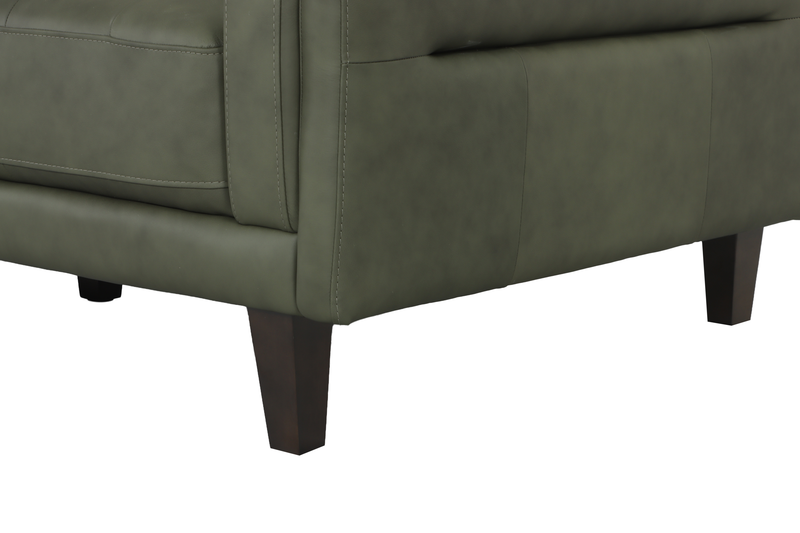 Chateau d’Ax Venice 91\" 100% Genuine Leather Sofa – Green