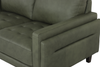 Chateau d’Ax Venice 91" Traditional Genuine Leather Sofa – Green | Sofa traditionnel Venice de Château d’Ax de 91 po en cuir véritable - vert